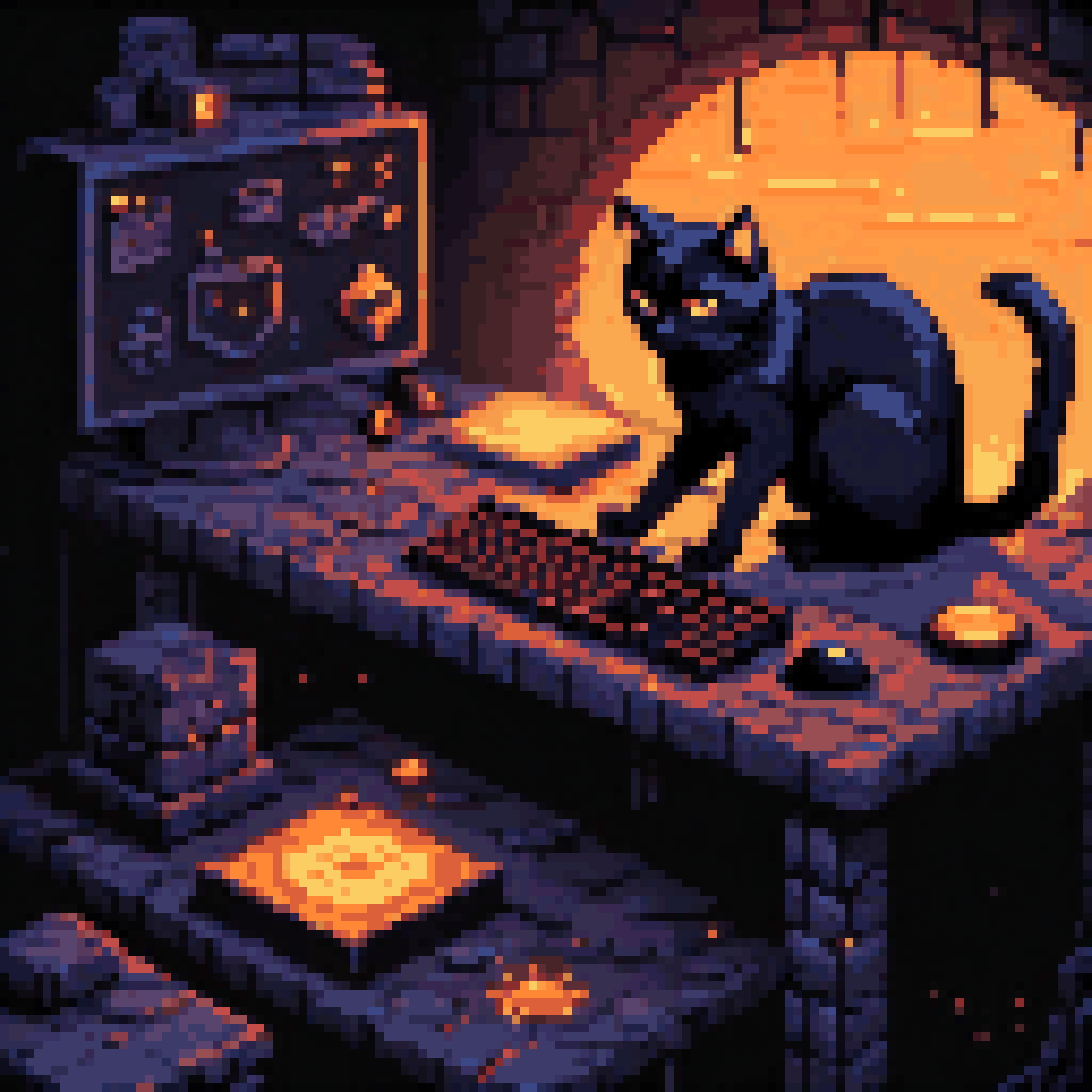 the observer that never gets wet pixel art 8-bit retro