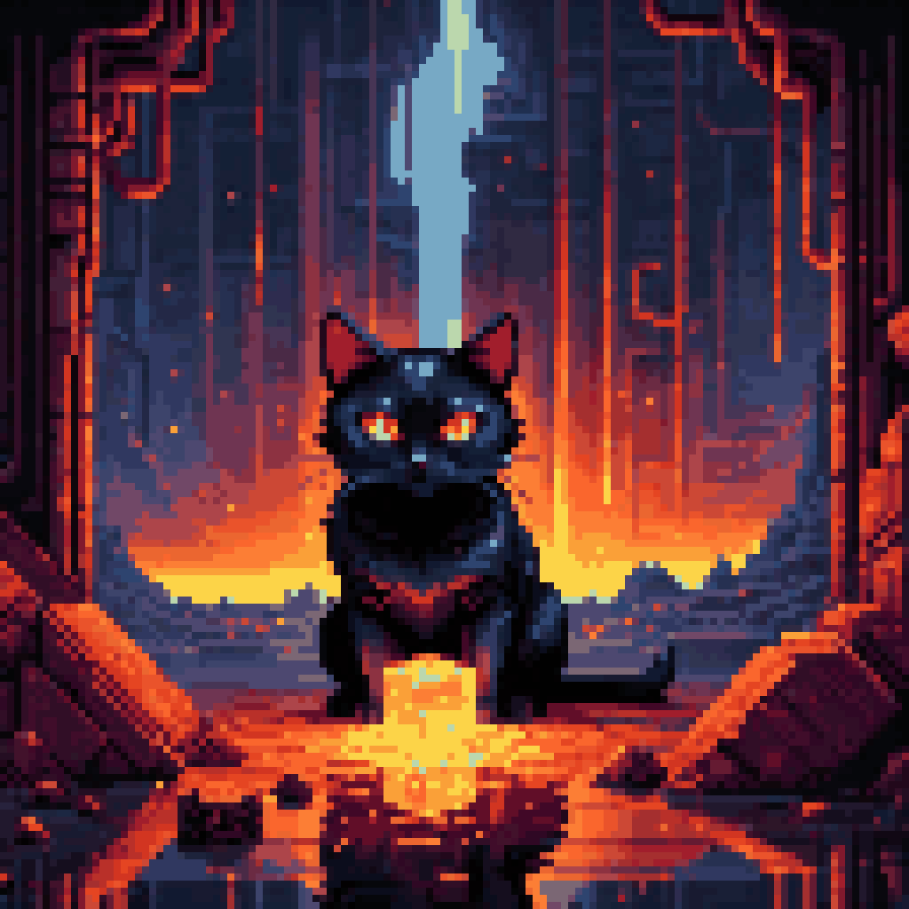 remove large binaries pixel art 8-bit retro