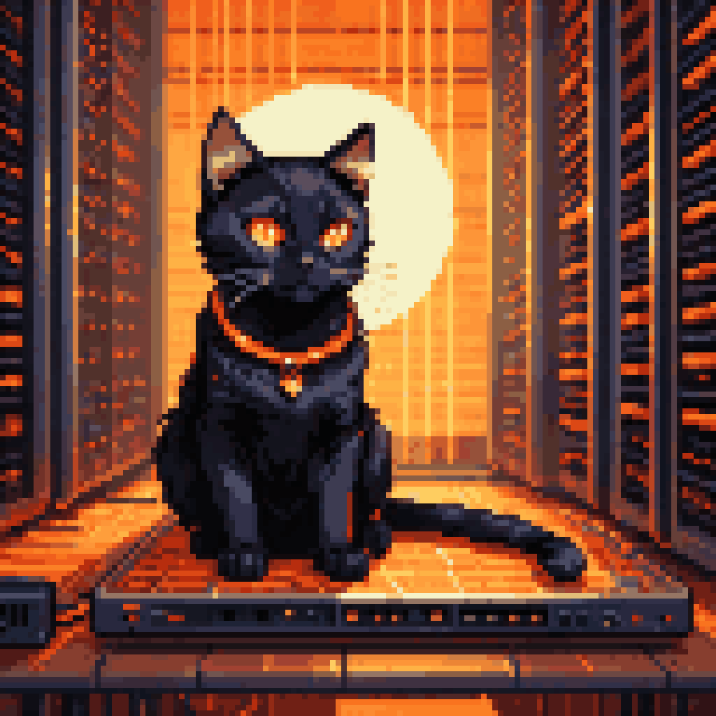 the kernel exits clean pixel art 8-bit retro