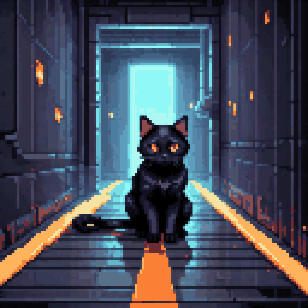 each face a different sky pixel art 8-bit retro