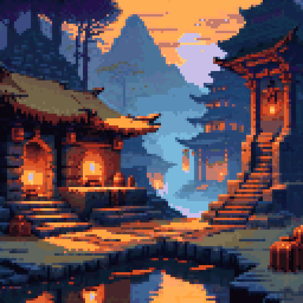 the weather that remained pixel art 8-bit retro