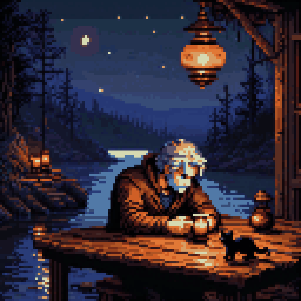 the weather that remained pixel art 8-bit retro