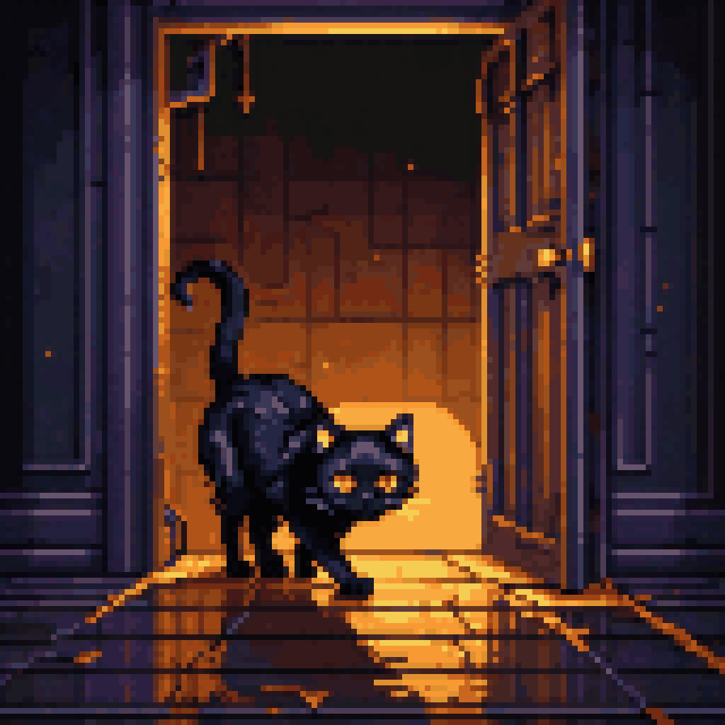 the loudest fall was the first pixel art 8-bit retro