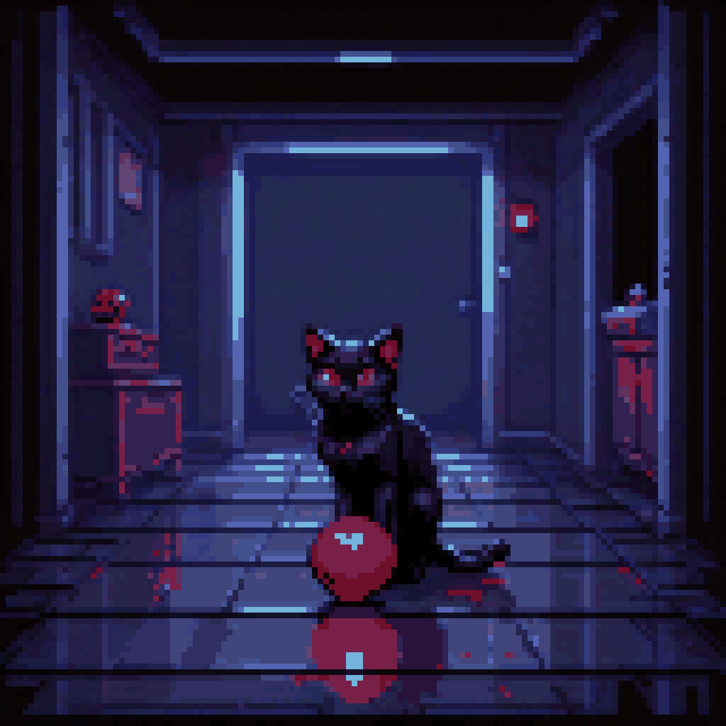 the loudest fall was the first pixel art 8-bit retro