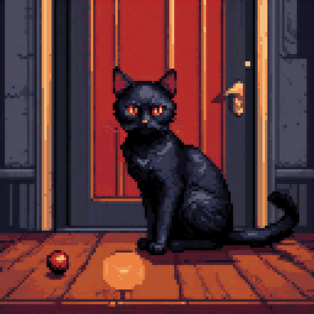 the loudest fall was the first pixel art 8-bit retro