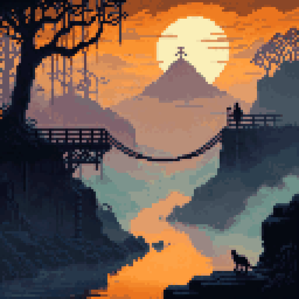 the fire that adjusts to the room pixel art 8-bit retro