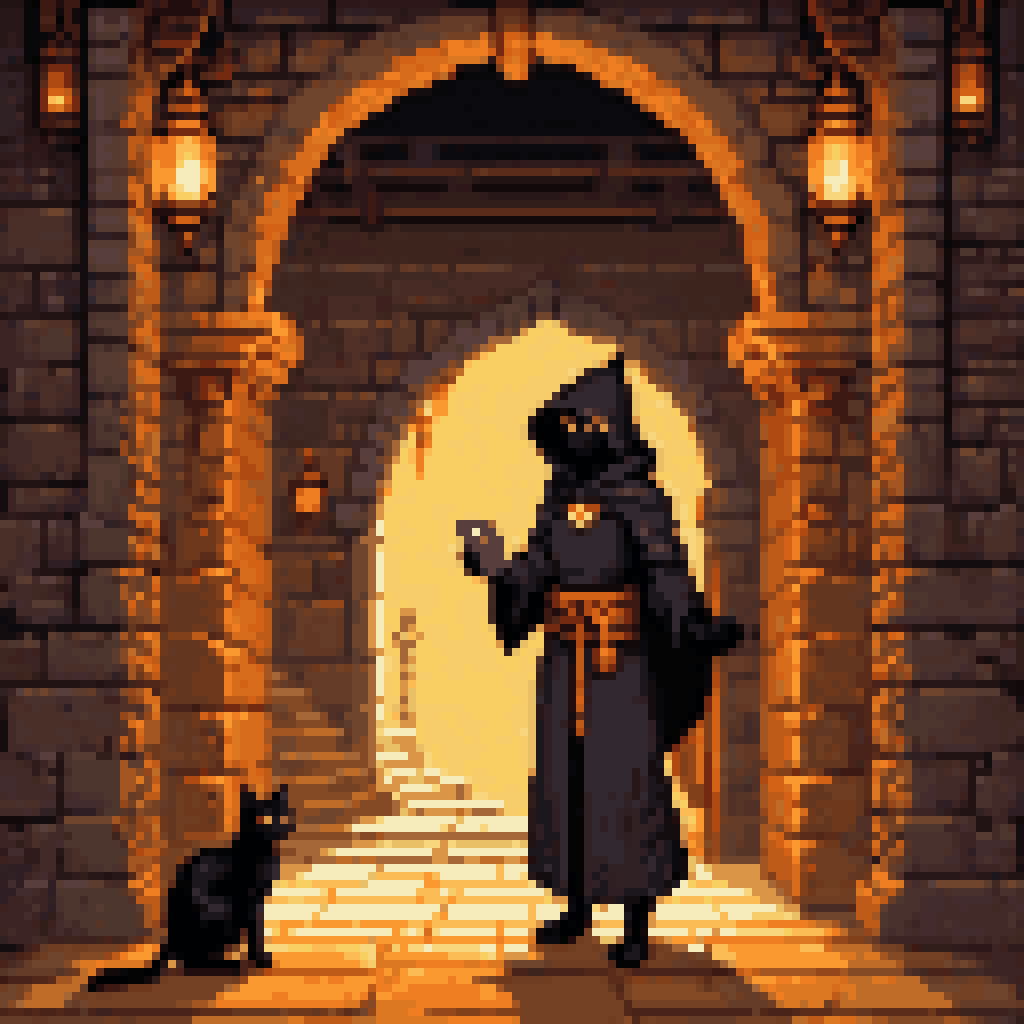 the gate with no seal pixel art 8-bit retro