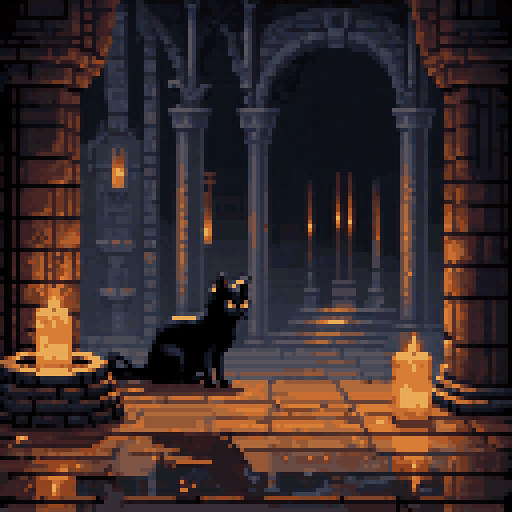 the gate with no seal pixel art 8-bit retro