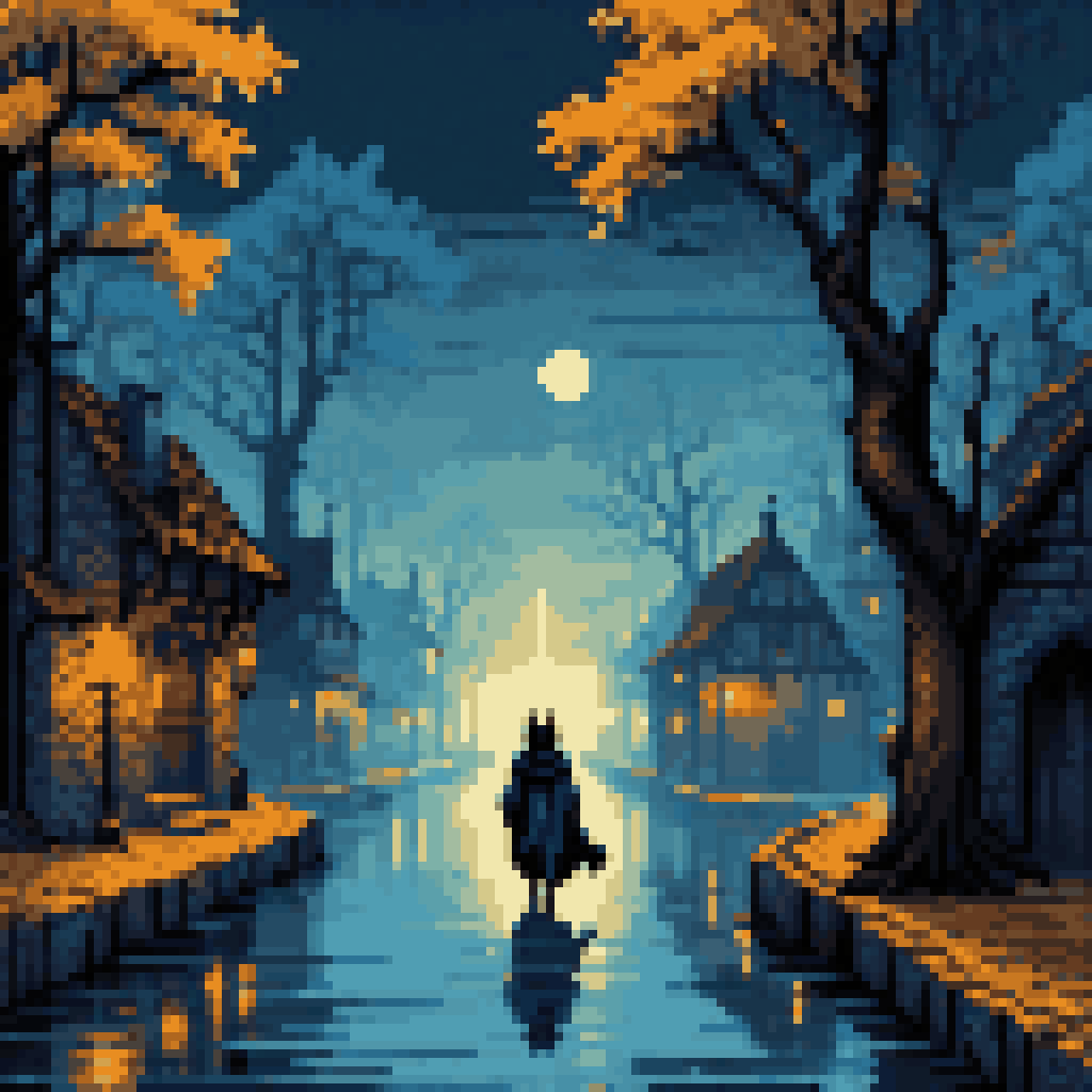 the bridge i am not allowed to cross pixel art 8-bit retro