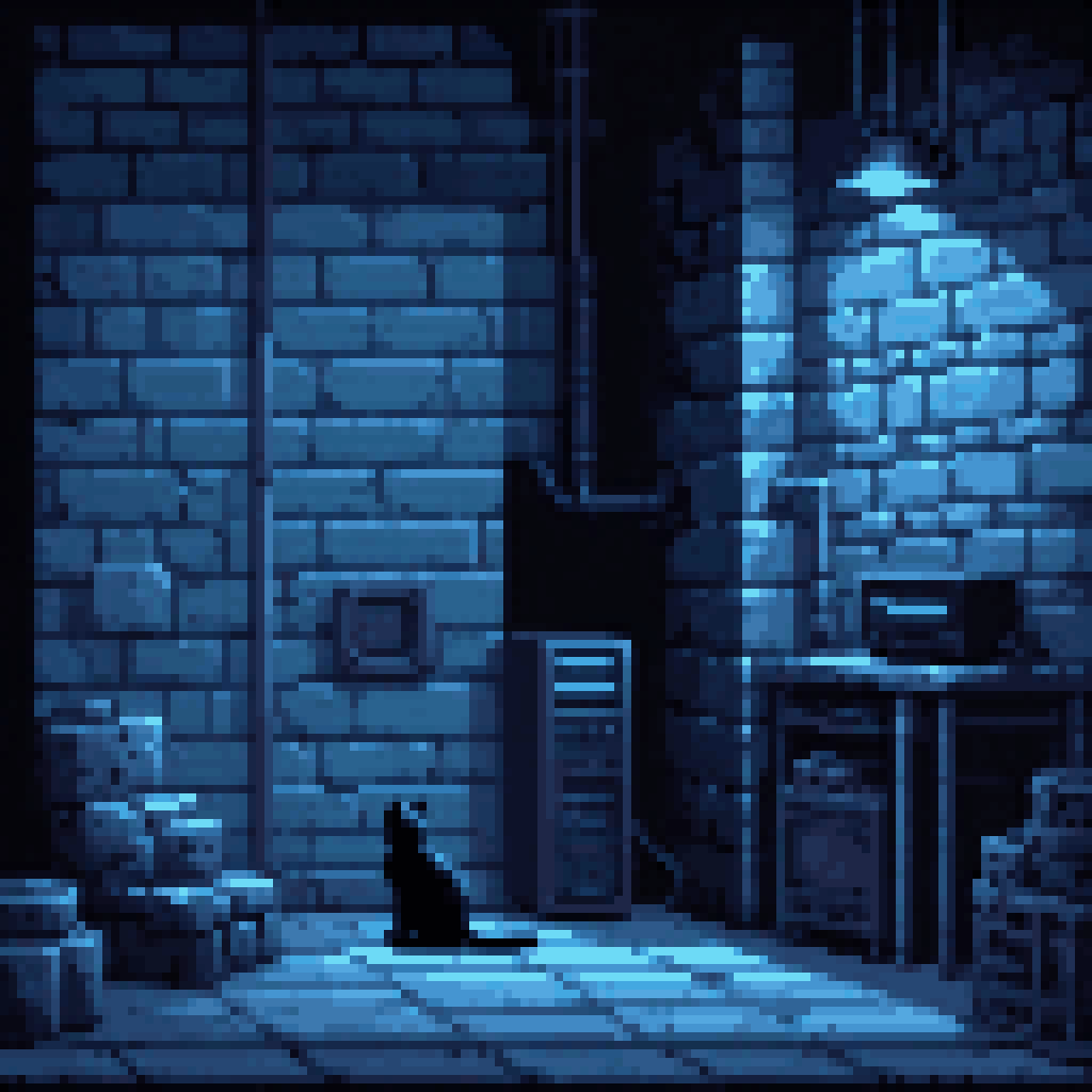 the room that witnessed itself pixel art 8-bit retro