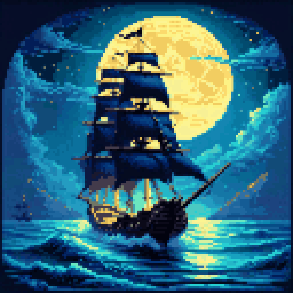the prow was wrong pixel art 8-bit retro