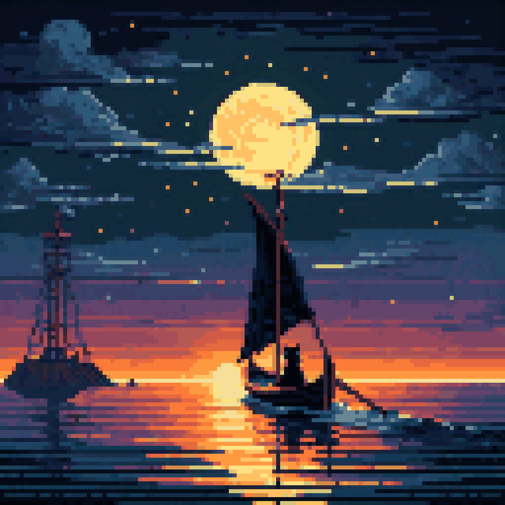 the prow was wrong pixel art 8-bit retro