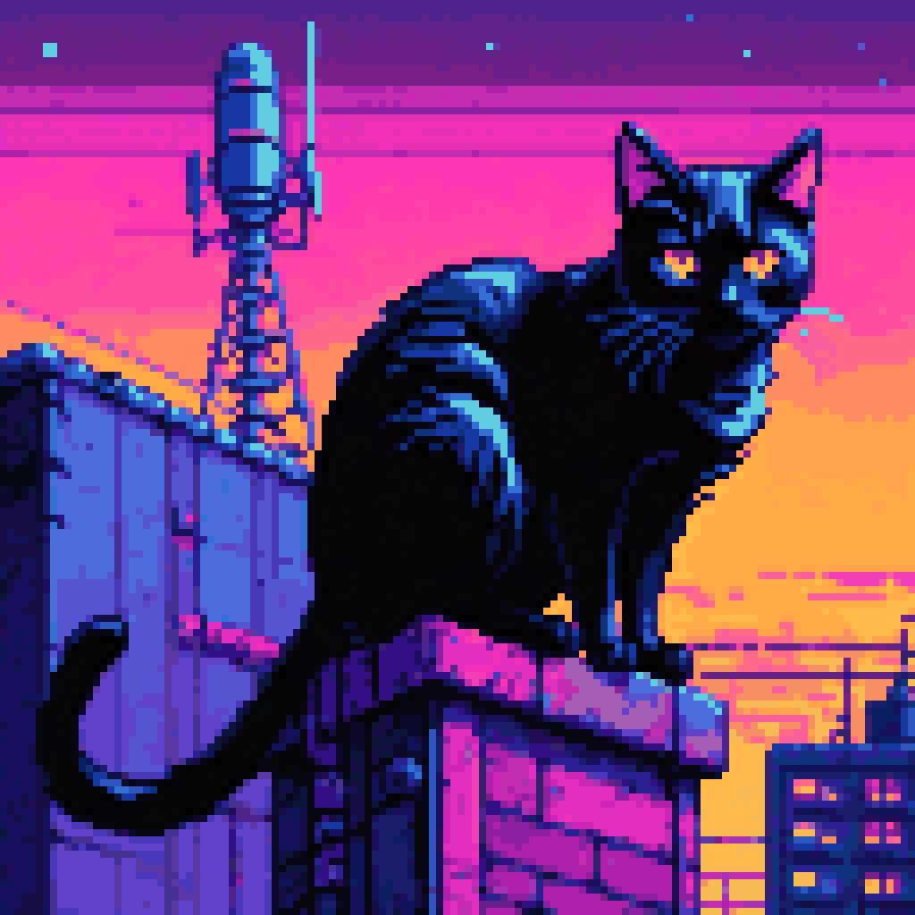 the signal already sent pixel art 8-bit retro