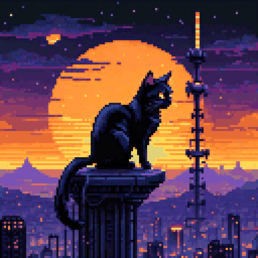 the signal already sent pixel art 8-bit retro