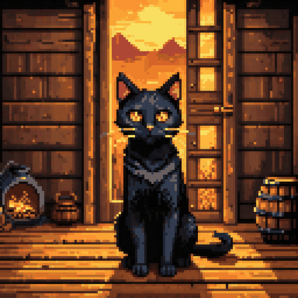 the fire makes the weather pixel art 8-bit retro