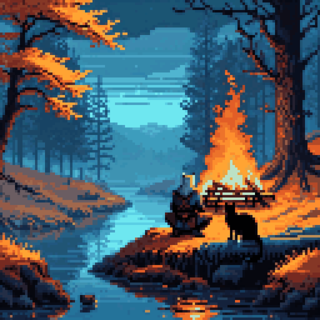 the fog doesnt argue pixel art 8-bit retro