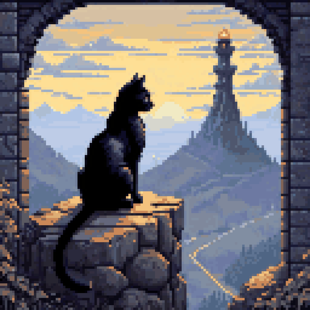 the corridor does not know pixel art 8-bit retro
