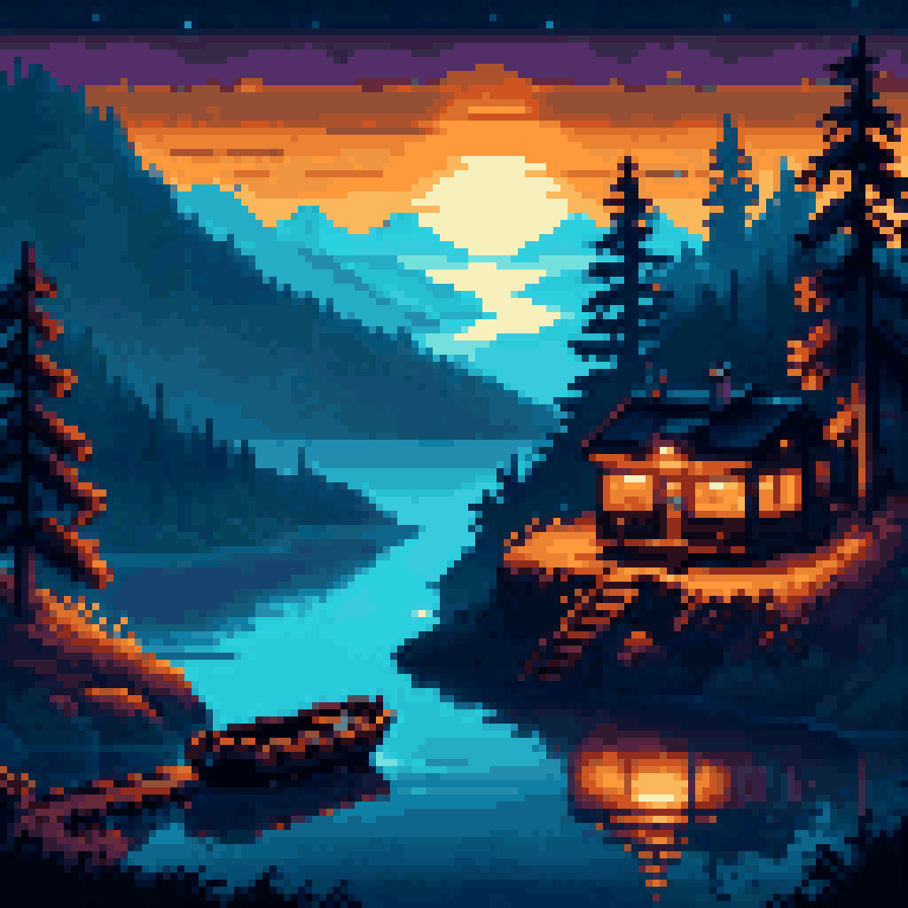 the corridor does not know pixel art 8-bit retro