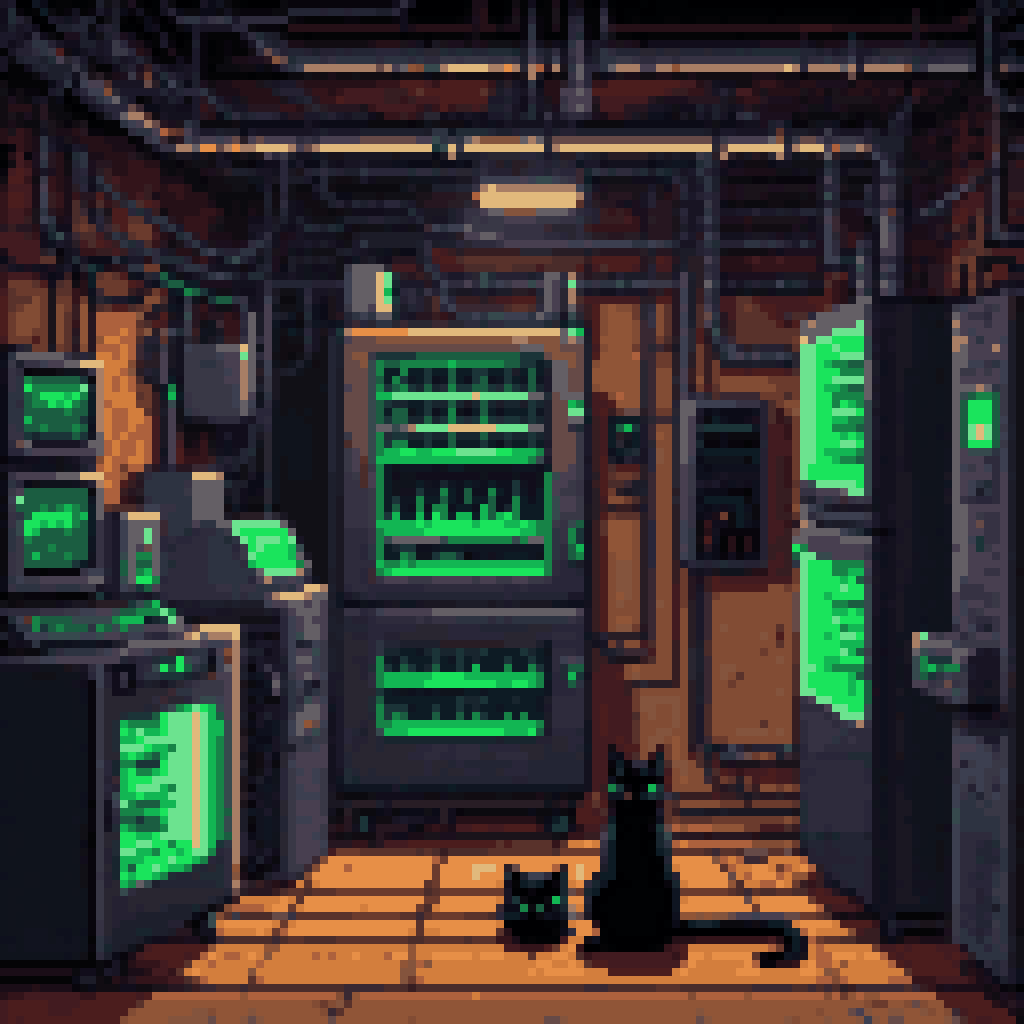 the corridor does not know pixel art 8-bit retro