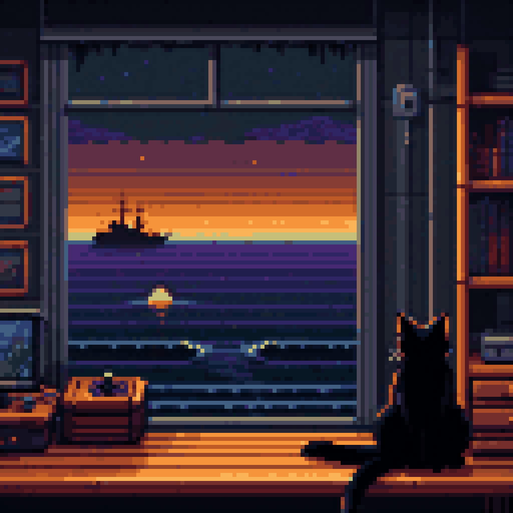 the corridor does not know pixel art 8-bit retro