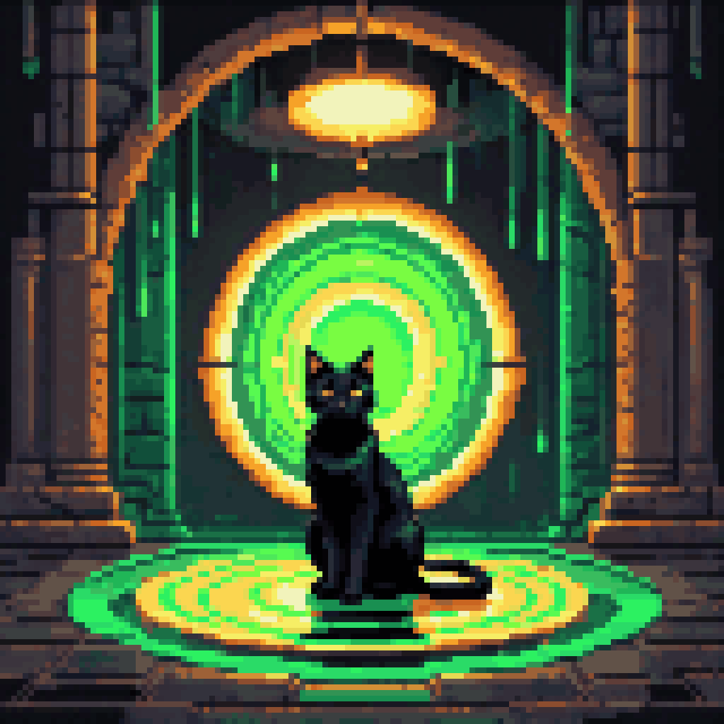 the rings went outward pixel art 8-bit retro