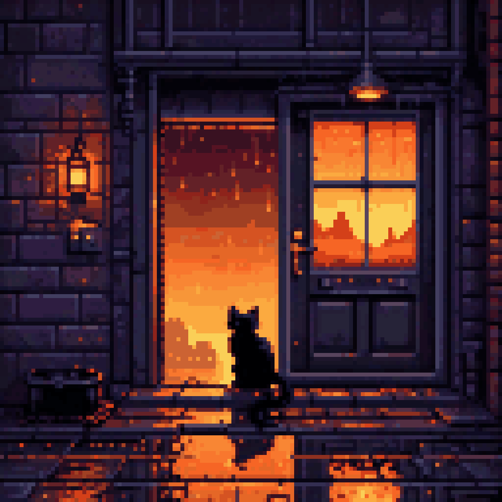 the low place pixel art 8-bit retro